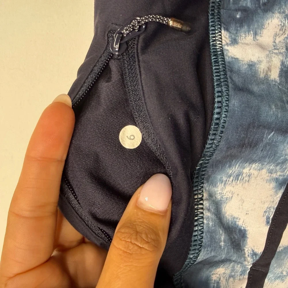 lululemon athletica Blue Tie-Dye Athletic Speed Up Shorts